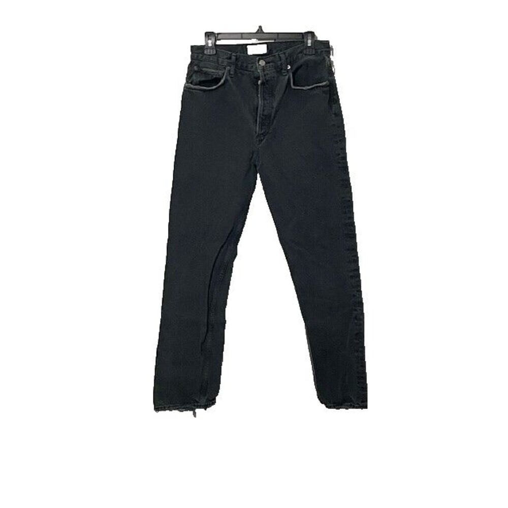 AGOLDE Womens 90s Pinch Waist Straight Leg Jeans Black Sz 28 Fits 30x29
